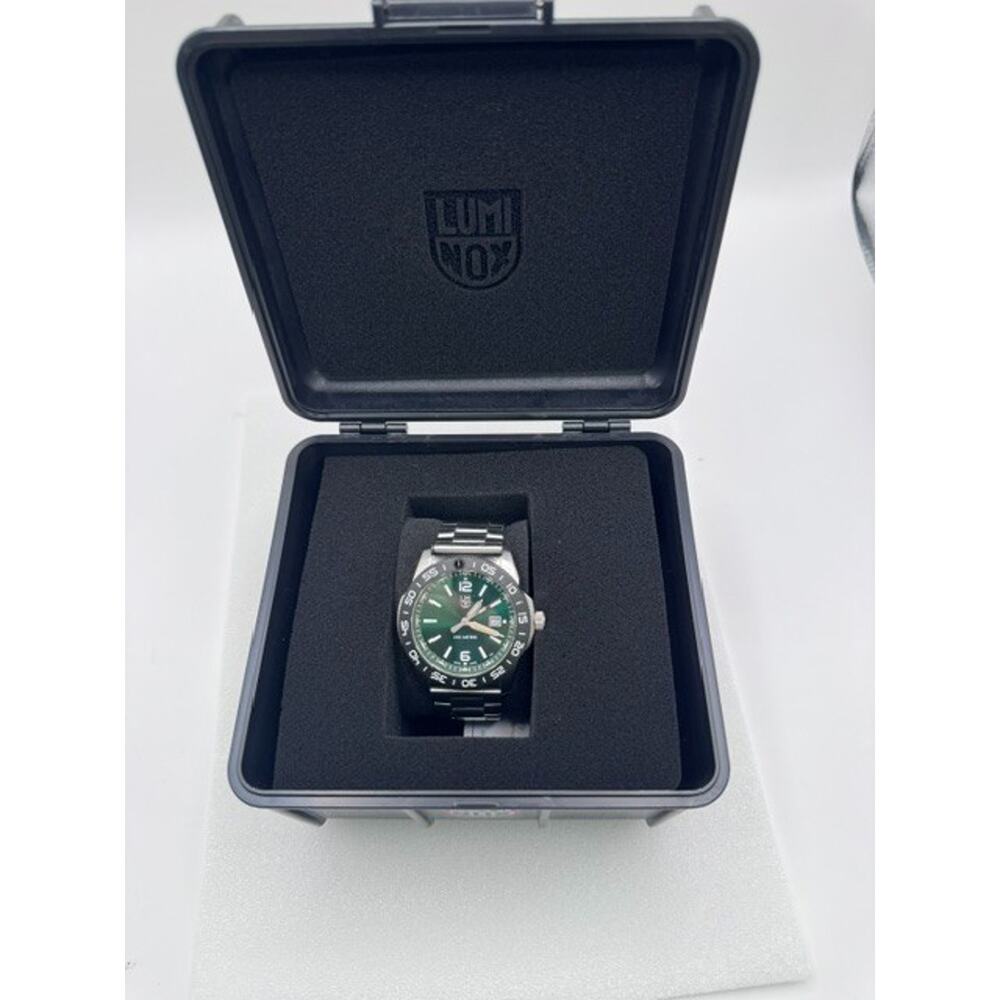 Rare Swiss Luminox XS.3137 Pacific Diver Green Dial Stainless Mens 44mm Watch - Picture 3 of 8